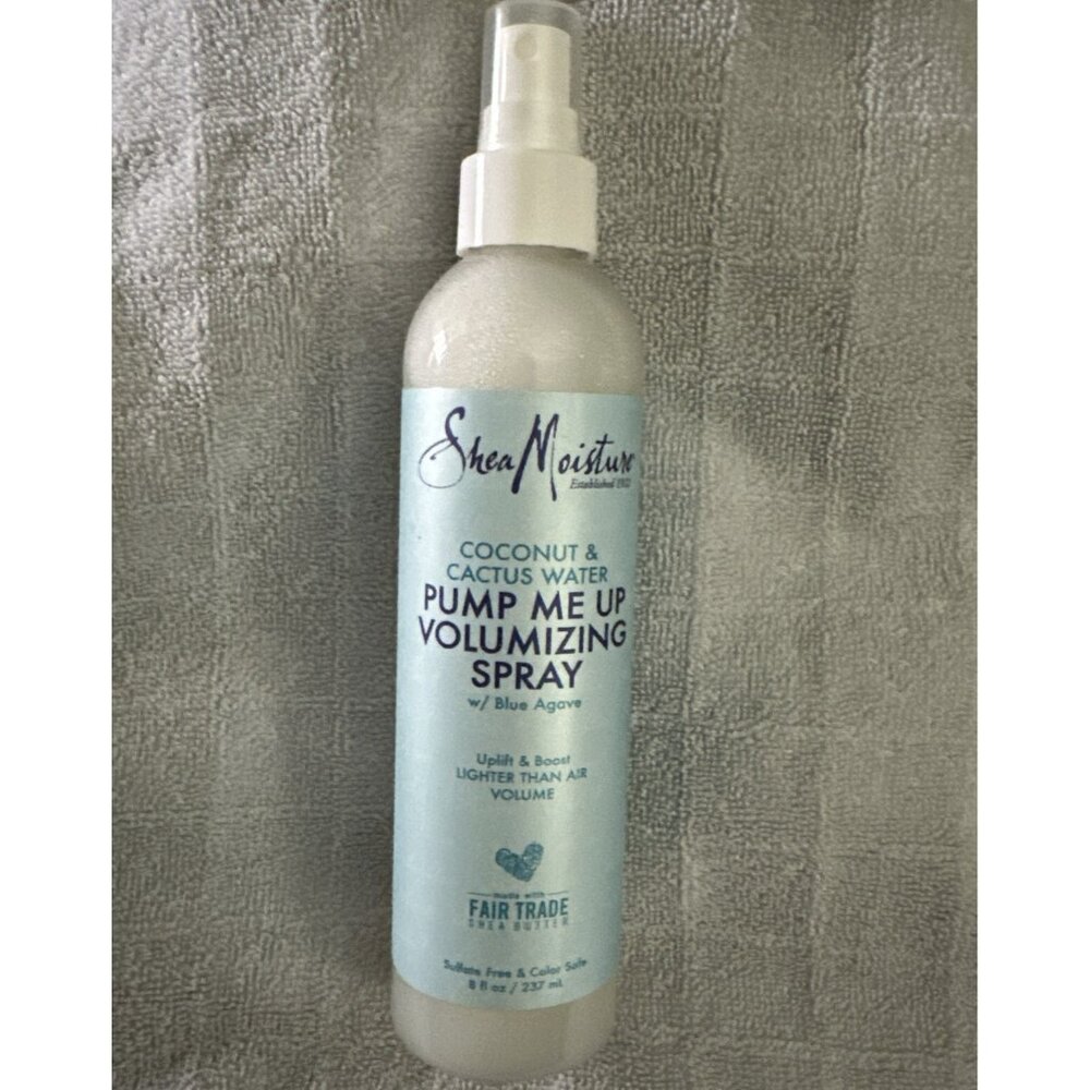 Shea Moisture Volumizing Spray Pump Me Up Coconut & Cactus Water Blue Agave 8 Oz